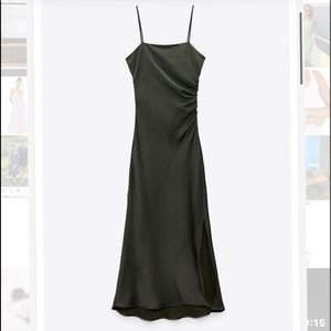 Zara Green Slip Dress sz M